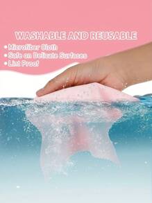 6 st rosa mikrofiberrengöringsdukar - Återanvändbara, mjuka och absorberande våtservetter för glasögon, mobiltelefoner och skärmar, perfekt för hemma- och kontorsbruk, skärmrengöringsprodukter