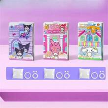 Sanrio (Authorized) Sanrio 1/3pcs Kuromi Quiet Book, Cute DIY Cartoon Handicraft, No Need For Cutting Large Version, Perfect Gift Selection For Melody And Hello Kitty Jade Guigou (Some Are Slightly Different)