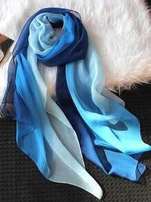 1 chiếc khăn choàng chống nắng bằng vải voan ombre thanh lịch, nhẹ, thoáng khí, chất lượng cao, thích hợp cho mọi hoạt động hàng ngày, tiệc tùng, đi chơi, du lịch, chụp ảnh, phụ kiện thời trang, mùa xuân/hè cho trang phục - Màu Cam cháy - Xem 17