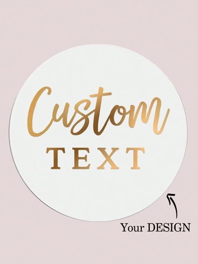 [Custom] 30-1000pcs 3cm/4cm/5cm/6cm/7cm/8cm Customized Unique Colorful Stickers, Vinyl Stickers, Transparent Logo Stickers, Retro Kraft Paper Labels, Colorful Laser Design Stickers, Waterproof Decals, Ideal For Gifts, Name Labels, Reusable Laptop Logos, Wedding Stickers, School Supplies