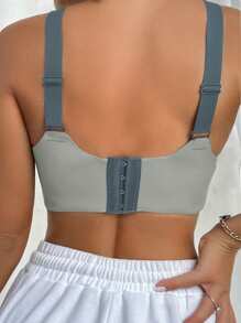 女士提拉文胸，带衬垫，无缝，无钢圈，轻度支撑，塑形文胸，女士内衣 - 淺灰色 - 查看 3