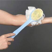 2 Stück/1 Stück ergonomischer Rückenbürste mit langem Griff, Badeschwamm-Aufsatz Duschbürste mit langem Griff, 2-in-1 Badbürste mit langem Griff, weiche multifunktionale Badbürste, doppelseitige Badbürste, Badbürste mit weichen Borsten und Massage, Peeling-Badbürste, weiche Borsten Rückenbürste mit Badeschwamm, Erwachsenen-Badbürste, Rückenbürste und Duschbürste