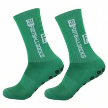 4pcs/Set Silicone Dot Anti-Slip Football/Sports Mid-Calf Socks, Outdoor Activities Suitable For Soccer, Running, Cycling, Hiking
