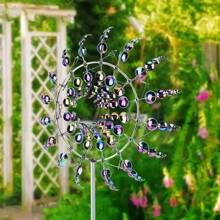 Vibrant 3D Metal Wind Spinner - Durable, Weather-Resistant Outdoor Décor For Gardens, Patios And Caravans - Easy To Assemble, Colourful Faceted Blades, Creates Soothing Sounds And Enhances Curb Appeal, Outdoor Kinetic Art | Sunny Design | Metal Wind Catcher, Outdoor Wind Spinner