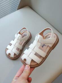 Nuovi sandali per ragazze, design alla moda, punta chiusa, fondo morbido antiscivolo, leggeri e confortevoli, adatti per l'estate - Beige - Visualizzare 2