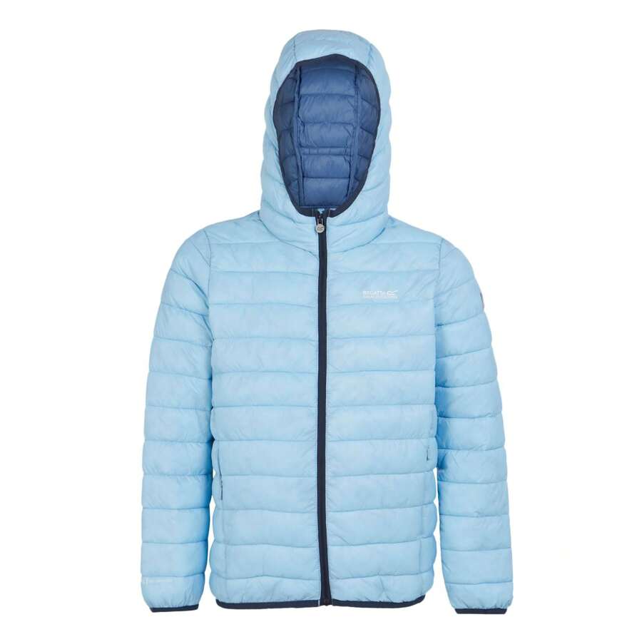 Regatta Childrens/Kids Marizion Hooded Padded Jacket (Clear Sky/Coronet Blue) - Cadet Blue - View 1