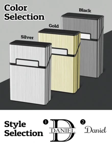 1 szt. Niestandardowe grawerowanie etui na papierosy ze stali nierdzewnej, spersonalizowane etui na papierosy ze stali nierdzewnej, spersonalizowany prezent dla mężczyzn, prezent dla męża, prezent dla chłopaka, prezent dla taty, prezent dla mężczyzn, prezent na dzień ojca, prezent dla dziadka, prezent urodzinowy dla niego spersonalizowane niestandardowe imię, walentynki, pieczęć dekoracyjna na walentynki, grawerowane, nierdzewne, wysokiej jakości, odporne na pleśń, spersonalizowane, wyjątkowe idealne prezenty dla niego chłopaka, taty, mamy, dziewczyny, przyjaciół