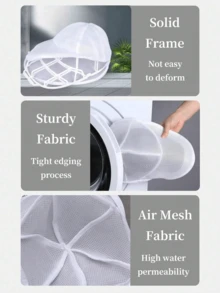 Jaula lavadora de sombreros para lavadora, soporte limpiador de gorras para gorras de béisbol, organizador y soporte para lavar sombreros en lavaplatos, solo bolsas, sin estante de almacenamiento