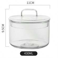 Glass Salad Bowl, Heat-Resistant Transparent Bowl With Lid, Small & Large Size, Fruit Bowl, Tableware Set