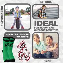 Minecraft Socks 3 Pack Cotton-Rich Crew Ankle Everyday School Sports Gaming Gift - Multicolor - View 5