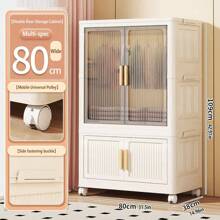 5/4/3/2/1 Layer Freestanding Storage Shelves, Multi-Layer Storage Cabinet, Home/Kids Folding Wardrobe, Plastic Snack Cabinet