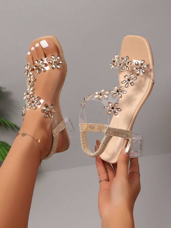 Spring/Summer Transparent Rhinestone Pumps Suitable For Daily Wear, Dating, Photos, Live Broadcasts, Parties. Elegant And Stylish