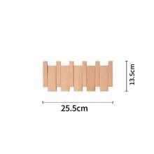 1 szt. Drewniany wieszak ścienny na ubrania, nowoczesny organizer wiszący w stylu fortepianu na ubrania, klucze, czapki, ręczniki, wieszak oszczędzający miejsce w przedpokoju (montaż przykręcany lub bezśrubowy)