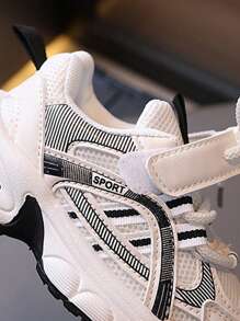 2025 春秋季男女通用儿童百搭运动休闲鞋 - 黑與白 - 查看 6