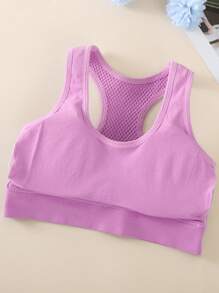 [Shockproof Sports Bras] 4-Pack Wire-Free High-Intensity Women's Shockproof Push-Up Sports Bras Breathable And Comfortable Racerback Tank Tops And Quick-Drying Fitness Tank Tops
