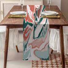 [Nature-Inspired Design] Vibrant Colored Spring Table Runner - Polyester Decor, Suitable For Indoor/Outdoor Dining, Multiple Sizes, Great For Family Gatherings And Seasonal Celebrations - Multicolor - View 56