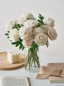 12/20pcs Artificial Peony Flowers Fake Peony Stems Faux Peony Flowers Bulk Realistic Peonies Flower Arrangement For Wedding Decoration Party Home Table Centerpieces Decor