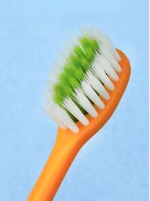 2pcs Carrot Shape Standing Children's Soft Bristle Toothbrush, Suitable For 2-3-6-12 Years Old Kids