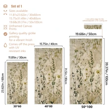 1 buc. Imprimare de perete de pânză mare - Design floral minimalist modern, în tonuri moale, decor de perete de fundal texturat abstract, poster botanic vintage, cu sau fără cadru, decor apartament pentru cămin de facultate, cadouri pentru decorarea peretelui în hotel, acasă, sufragerie, dormitor, baie și birou