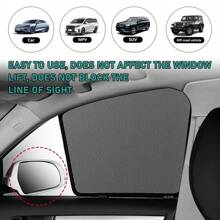 Rèm che nắng cửa sổ bên hông xe hơi, rèm cửa phía sau/phía trước, rèm cửa riêng tư từ tính có khả năng chống nắng, chống tia UV, phụ kiện che nắng GM ngăn muỗi xâm nhập vào xe hơi - màu đen - Xem 6