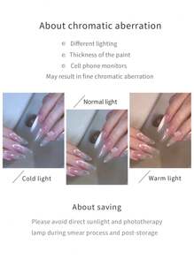 LYTTOA 15毫升透明果冻猫眼指甲油凝胶，2025新款闪亮瓷白玻璃珠猫眼凝胶 - 彩色 - 查看 7