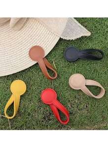 1pc Portable Strong Magnetic Clip, Solid Color Minimalist Fashion Bag Charm/Accessory, Suitable For Storing Hats, Scarves, Masks, Glasses Outdoors And On Vacation