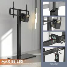 Floor Universal TV Stand With Mount 80 Degree Swivel Height Adjustable And Tilt Function For 27 To 65 Inch LCD, LED OLED TVs,HT1002B - 27"-55" SWIVEL FLOOR TV STAND WITH MOUNT - View 4