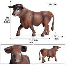Modelo de animal de fazenda de simulação, brinquedo de estátua de vaca, modelo de vaca holandesa, presente de aniversário para crianças, brinquedo de Natal para crianças pequenas