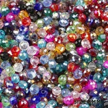 100pcs 8mm Multi-Colored Faceted Czech Glass Round Crystal Beads - Suitable For DIY Jewelry, Charm Necklaces And Bracelet Making