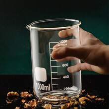 1pc 50/100/150/250/500/1000ml High Borosilicate Glass Measuring Cup Clear Scale Cup Heat-Resisting Laboratory Beaker Kitchen Baking Measuring Cup