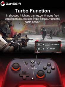 GameSir Switch 2 手柄,PC 游戏手柄,安卓手柄,Nova Lite 摇杆,兼容 Switch 2、Switch 1、PC、iOS 设备、Switch Steam Deck、Windows 系统,采用霍尔效应摇杆,配备原装手柄保护套,高性价比,模拟扳机键,双震动马达,支持连发功能,游戏配件,600mAh 锂电池,支持无线 (2.4G) 或有线连接,深紫色 - 深紫色 - 查看 10