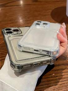 Transparent TPU Protective Phone Case, With Card Slot, Suitable For I16, I16 Pro Max, I15, I15 Pro Max, 12 Pro Max, 13 Pro Max, 14 Pro Max, 13, 14, 11, 12 Pro, 14, XS, XR, 78P, 78GES2, A13 4G, A22, A21S, A51 4G