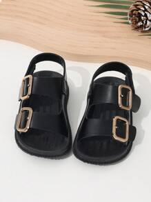 婴幼儿夏季拖鞋平底沙滩运动凉鞋适合居家镂空纯色沙滩休闲凉鞋