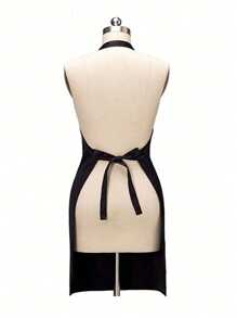 1pc Custom Apron With Text, Customized Waterproof And Oil-Proof Apron, Polyester Apron For Women,Simple Style Black Apron With Pockets,Customize Logo, Text, Chef Cook Apron, Ideal Gift For Valentine's Day, Father's Day, Mother's Day Birthdays, Anniversaries, Unique Gift For Women, Chef, Mom, Dad, Husband, Girlfriend, Boyfriend, Weddings Gift For Him, Gift For Her, Fashion Housework Kitchen Household Workwear, Kitchen Supplies,Home Harmony