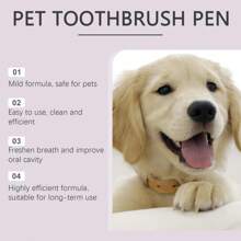 Pet Toothbrush Pen, Dog & Cat Tartar, Plaque, Odor Removing Tooth Cleaning Brush, Daily 1 Minute Brushing = Extending Precious Memories By 1,825 Hours