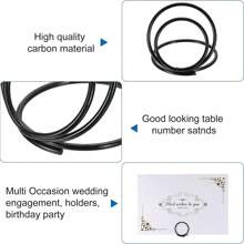 10 件圆形纸夹图片卡展示架、座位卡夹、照片夹、桌号夹，适用于婚礼派对生日办公室 - 彩色 - 查看 10