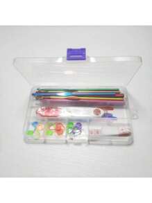 30pcs Colorful Aluminum Crochet Hooks Set, Including Storage Box, Handmade Knitting Needles Tools Accessories, Random Colors - Multicolor - View 5