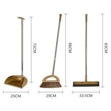 Magic Broom And Plastic Dustpan Set Cleaning Tools Sweeper Wiper For Floors Home Accessories Sweeping Dust Brush Multifunction - Gold - View 4