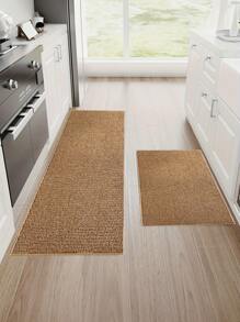 1 Stück wasserabsorbenter und weicher, leicht zu reinigender und maschinenwaschbarer Küchenteppich, Küchendekoration Küchenboden-Matte, Faux-Jute strapazierfähige schmutzabweisende Innen-/Außen-Eingangsmatte, Heimdekoration, geeignet für Eingang, Schlafzimmer, Mehrfarboptionen, Teppich für Wohnzimmer, Teppiche für Schlafzimmer, Bereichsteppiche Wohnzimmer, Teppich Wohnzimmer, Heimdekoration, geeignet als Badezimmermatte, Waschküche, Raumdekoration, Heimteppich