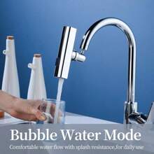 Waterfall Faucet Extender, Anti-Splash Waterfall Kitchen Faucet Adapter,360 °   Swiveling For Washing Vegetables & Fruits