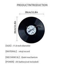 1pc 11.8in Retro Retro Vinyl Record Clock Ornaments Wall Clock Advanced Art Creative Clocks Medieval Decoration Living Room Bedroom Coffee Shop, The Kitchen The Heart Of The Home Inspired Vinyl Record Cloc. Home Decor Room Decor - Multicolor - View 13