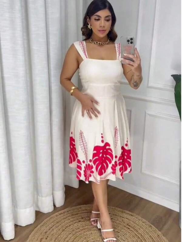 VESTIDO ALÇA GROSA COM ELASTICO