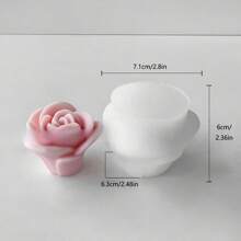 Rose Flower DIY Handmade Fragrance Plaster Multifunctional Silicone Mold - White - View 2