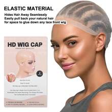 Wig Cap - Sheer Lace Elastic Mesh Wig Cap - Beige - View 1