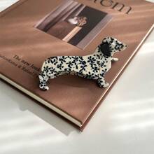 New Funny Cartoon Dachshund Acetate Hair Clip, Versatile Claw Clip For Ponytail, Backview Hairstyle, Girls, Ornaments, Gifts,Hair Accessories,Hair Claw,Claw Clips,Hair Clutch,Hair Jaw Clip Fall Winter For Vacation Outfits Woman