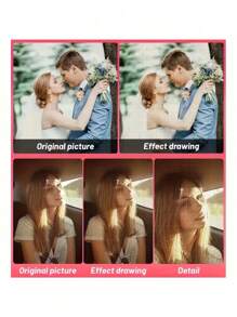 [5D Diamond Painting Kit People] Custom 5D Diamond Painting Kit - Personalized Full Round Diamond Art Craft With People Theme - High Quality Canvas DIY Mosaic Embroidery Set For Home Decor And Memory Preservation 1.2K+ Sold Sold By JHYICAI 4.9 #7 - Multicolor - View 7