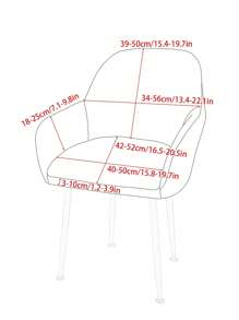 Funda de silla de oficina con reposabrazos altos de color rosa piel, impermeable e integrada, con forma elástica. Funda universal todo incluido para silla de computadora, silla de comedor de hotel, silla de maquillaje. - cuero rosa - Ver 3