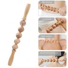 Wooden Massage Tool, Full Body Massager, Hand Massager, Leg Massager, Shoulder Massager, Shoulder & Neck Massage Tool, Facial Massage Tool - Apricot - View 5