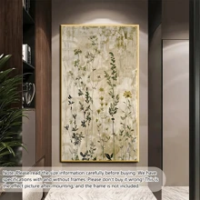 1 buc. Imprimare de perete de pânză mare - Design floral minimalist modern, în tonuri moale, decor de perete de fundal texturat abstract, poster botanic vintage, cu sau fără cadru, decor apartament pentru cămin de facultate, cadouri pentru decorarea peretelui în hotel, acasă, sufragerie, dormitor, baie și birou