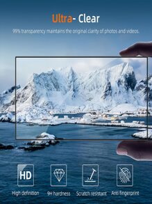 2片3D曲面钢化玻璃屏幕保护膜，适用于三星Galaxy/Redmi/Honor/Realme/OPPO/VIVO/OnePlus。无气泡，易立，牢固不脱落。支持指纹解锁，不易碎。全覆盖，触摸灵敏，易于安装，高清亮面，防爆，自动吸附，高硬度，生日、家人、朋友的礼物，手机屏幕保护膜，手机配件，防水防震防刮防指纹 - 無色 - 查看 7